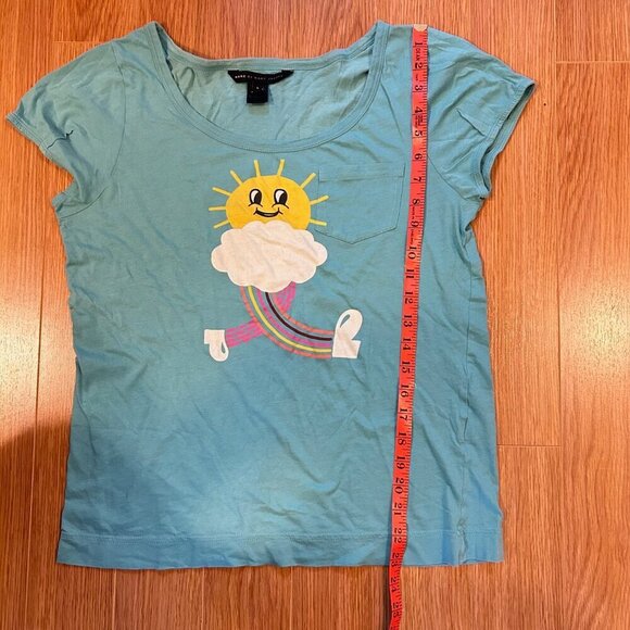 Marc by Marc Jacobs Walking Sun Graphic T-Shirt Blue - L - Picture 12 of 13